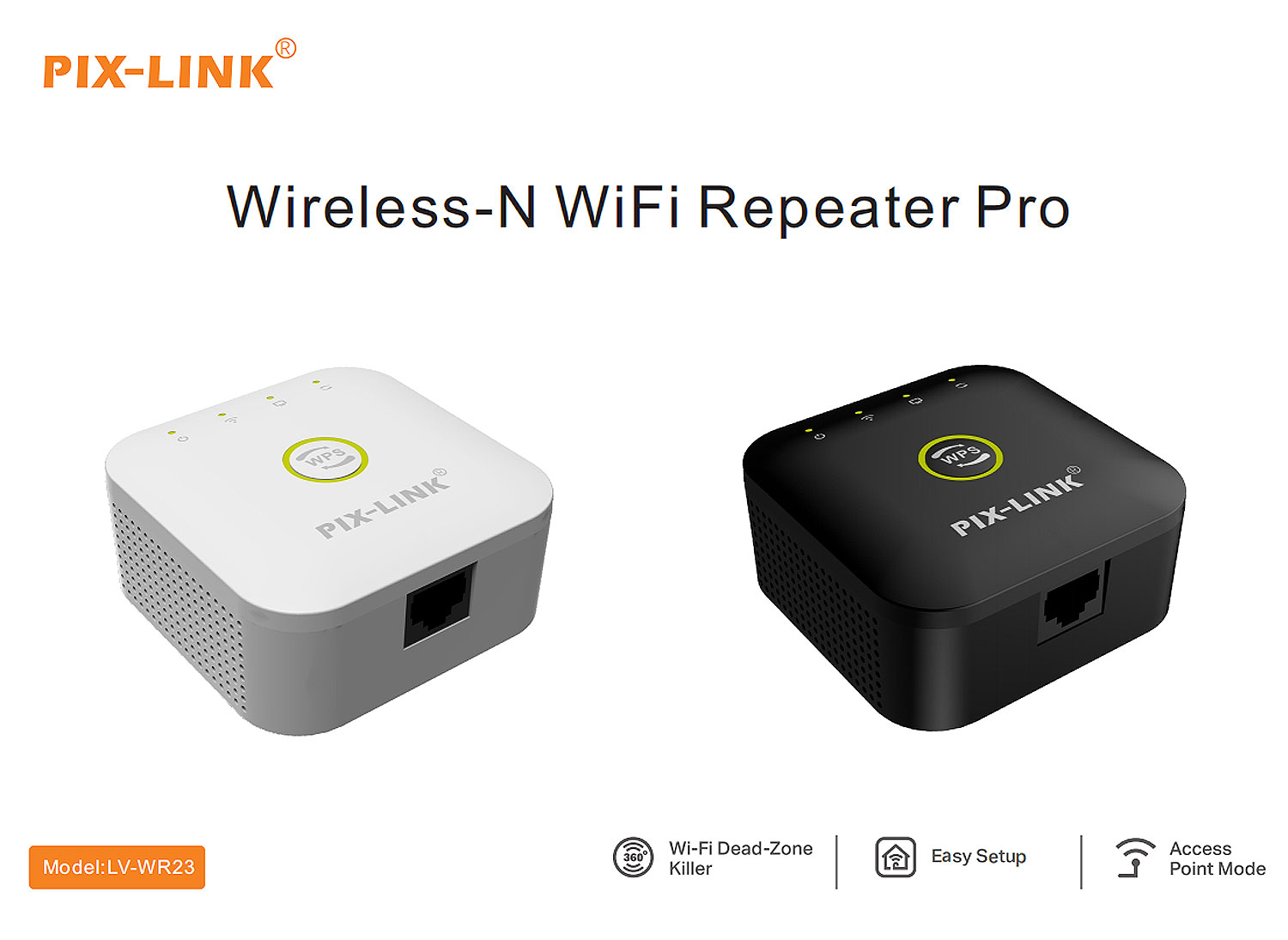Ενισχυτής Σήματος Δικτύου PIX-LINK 300mbps Ασύρματο Wi-Fi Repeater Range Extender LV-WR23